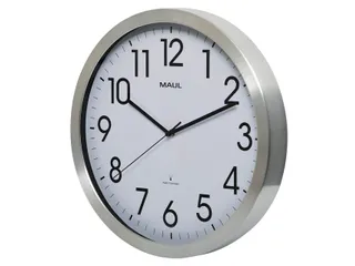 Wandklok MAUL Move RC Ø40cmxx4.5cm aluminium/wit incl.batterij - 3