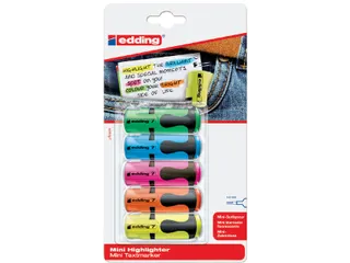 Markeerstift edding 7 mini 1-3mm assorti blister à 5 stuks - 1