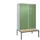 PBM-locker met bank,HxBxD 2120x1200x815mm,4vak,vak B 300mm,cil.-slot