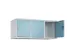opzetkast,v. locker,3vak.,vak B 400mm,HxBxD 500x1200x500mm