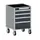 ladekast verrijdbaar 780x525x525mm 4laden RAL7035 front RAL7016