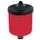 Veiligheidswandasbak 0.6 liter 100x90mm Kiepbaar Plaatstaal Rood