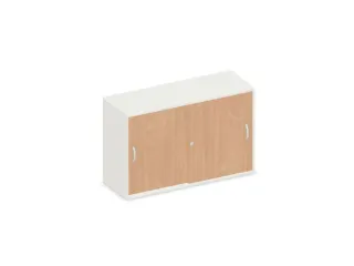 schuifdeurkast,HxBxD 770x1200x430mm,decor romp wit,decor front beuken - 1