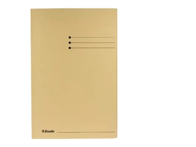 Dossiermap Esselte folio 3 kleppen manilla 275gr gems