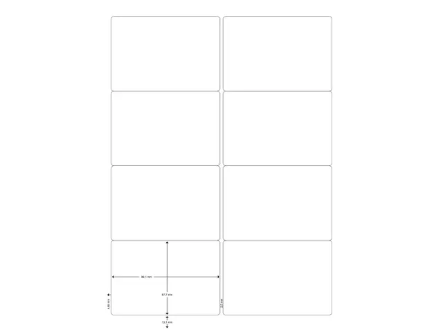 Etiketten 99,1x 67,7mm wit 100 Vel A4, 800 stuks