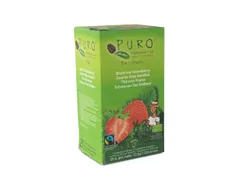 Puro thee Aardbei zwarte thee Fairtrade 25 zakjes