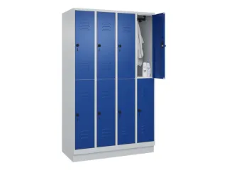 dubbeldekse locker,HxBxD 1950x1200x500mm,4x2vak.,vak B 300mm - 3