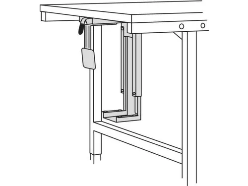 CPU-houder,v. paktafel,HxBxD 320-545x100-242x150mm
