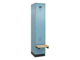 locker met bank,HxBxD 1950x400x815mm,1vak,vak B 400mm,cilinderslot - 2