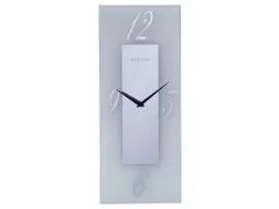 Wandklok Nextime 20x50cm glas Frosted/Mirror Dali
