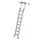 verrijdbare stellingladder,balk L 2,2m,v. H tot 2,37m,8,treden