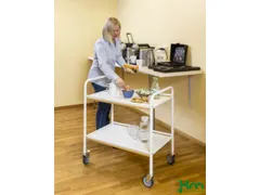 serveerwagen,draagverm. 100kg,2etage(s),laadvl. LxB 765x520mm,blauw