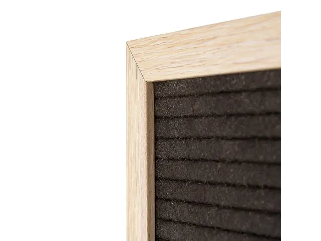 Letterbord Zwart 60x80cm met houten lijst Wandmontage