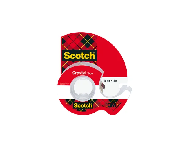 Plakband Scotch 600 19Mmx15M Crystal Clear + Handafroller
