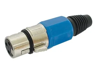 Vrouwelijke 3p Xlr Plug Vernikkeld Zwart - 1