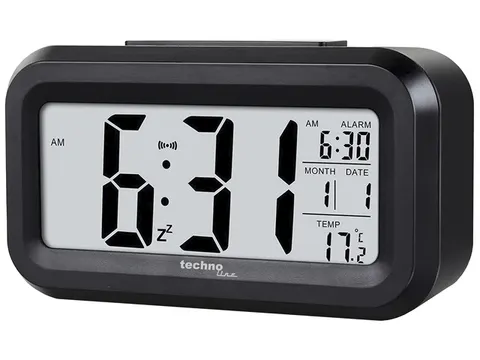 Wekker Technoline WT 400 135x75x48mm zwart