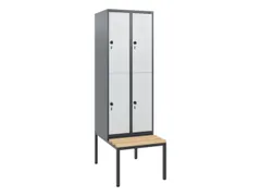 Dubbeldekse dekenkist,HxBxD 1950x600x815mm,2x2vak.,vak B 300mm