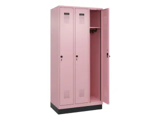 locker,HxBxD 1950x900x500mm,3vak,vak B 300mm,draaigrendel,sokkel - 2