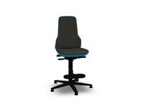 Neon 3 Werkplaatsstoel 9571 Glijders Opstap Pur Zwart Blauw 590-870mm