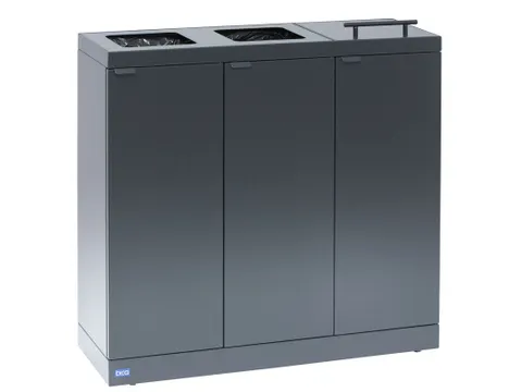 Bica 873 Afvalscheidingsunit 3x65 Liter Antraciet