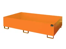 stellingopvangbak,opvangvol. 1000l,HxBxD 505x2150x1300mm,staal,RAL2000