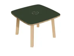 bijzettafel,HxBxD 400x600x600mm,4voeten natuur,vierkante buis
