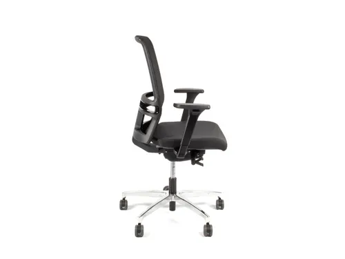 Bureaustoel EN1335 Linea Omnia 01 zwart/zwart met 3D armleuning en alu