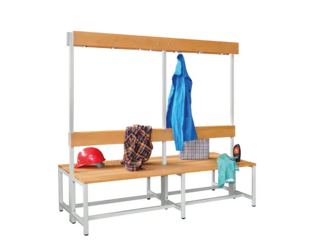 banc double,HxLxP 1600x2000x770mm,piètement RAL7035