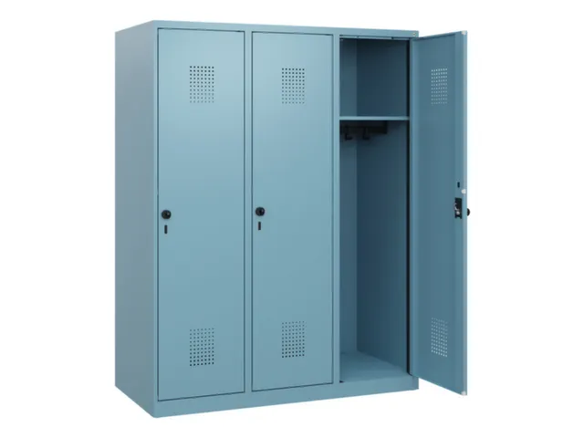 schoollocker,HxBxD 1530x1200x500mm,3vak,vak B 400mm,draaigrendel