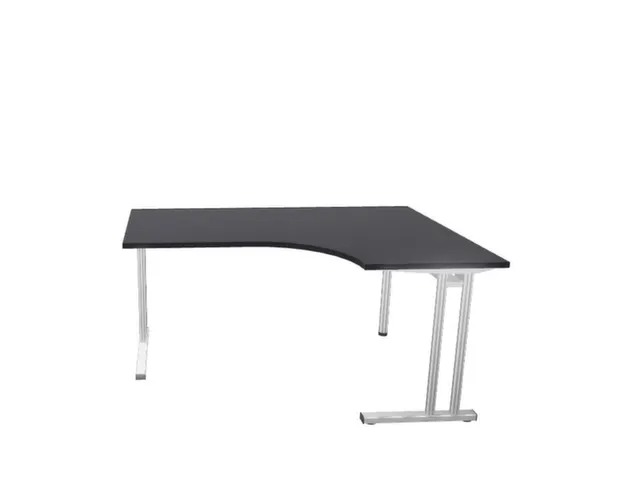 Bureau In Vrije Vorm Hxbxd 720x1600x1200mm Cc-Zwart C-voet