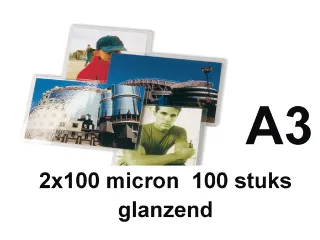 Lamineerhoes Gbc A3 100 Micron glanzend - 2