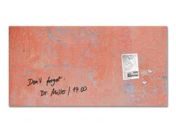 SIGEL GL393 Premium glazen magneetbord 60 x 40 cm, geel, design gele structuur, mat, niet spiegelend, TÜV-getest, eenvoudige montage, Artverum