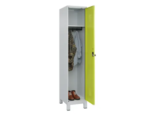 locker,HxBxD 1950x400x500mm,1vak,vak B 400mm,draaigrendel,voeten