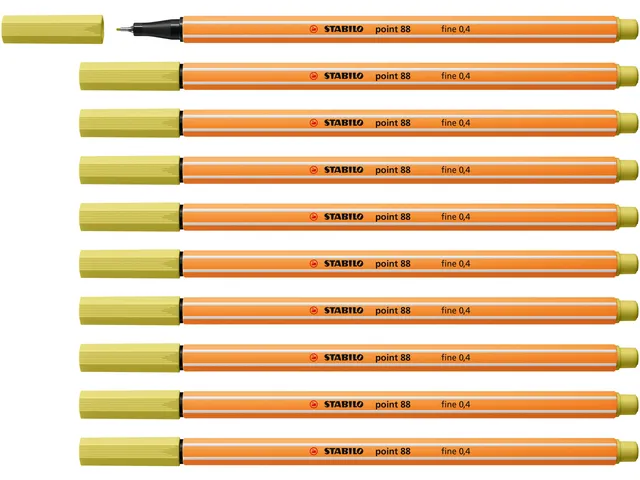 Fineliner STABILO point 88/67 fijn mosterd