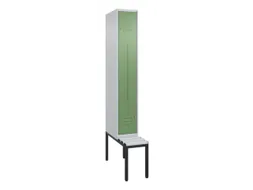 Z-garderobekast,HxBxD 2120x300x815mm,2vak,vak B 300mm,cil.-slot
