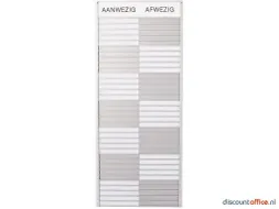 In-uit Bord 30 Namen Aluminium Aan/afwezigheidsbord Wit