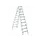 trapladder,NL,beide zijden,2x10treden,m. bekleding,balk L 2,27m