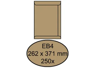 Envelop Quantore Akte Eb4 262X371mm 100 Gram Bruinkraft Gegomd - 1