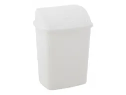 Afvalbak met Swing deksel 15 Liter Wit
