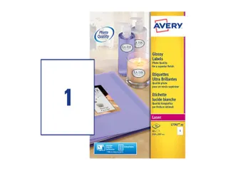 Etiket Avery L7767-40 210x297mm A4 hoogglans wit 40 stuks - 3