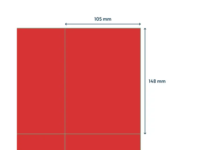 Gekleurde Etiketten 105x148mm Rood 42622 1000 Vel