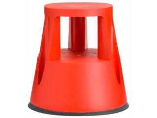 Opstapkruk 150kg Rood Met Wielen - 2