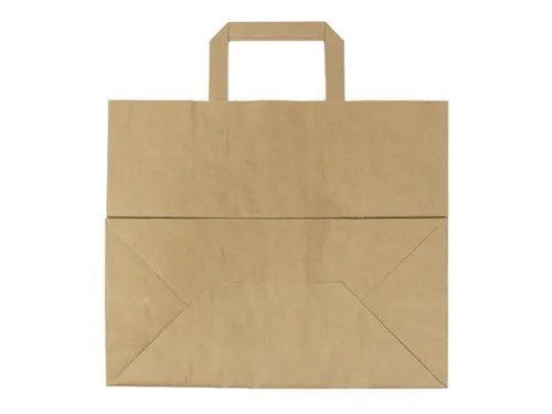 Papieren zak Kraft met Handvat 32x26cm 80 Gram 250 Stuks