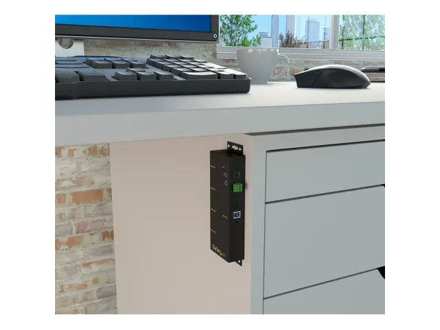 4-Port USB 3.0 Hub (5Gbps) Metalen industriële USB-A Hub