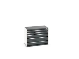 ladekast 800x1050x650mm 5laden zware lasten RAL7035 front RAL7016 - 7