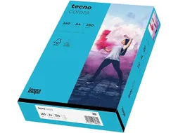 Inapa Tecno colors Gekleurd papier A4 Blauw 160 gram 250 vel