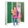 lockerkast v. kinderen,HxBxD 1300x780x300mm,3vak,RAL7035,front RAL6011