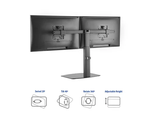 Monitorarm ACT office gasveer crossbar 2 schermen
