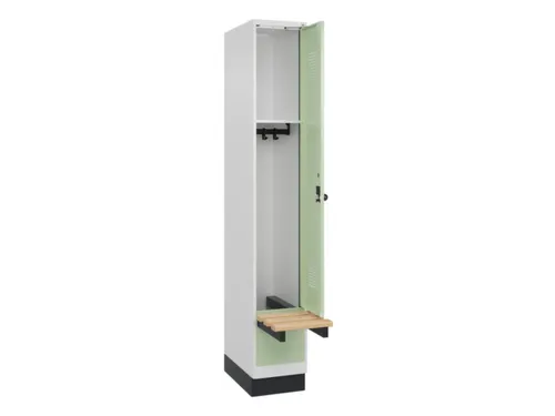 locker met bank,HxBxD 1950x300x815mm,1vak,vak B 300mm,draaigrendel
