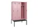 locker met bank,voor scheiding van kleding,HxBxD 2120x1200x815mm,3vak